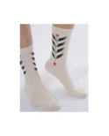 chaussettes motif contemporain chardon