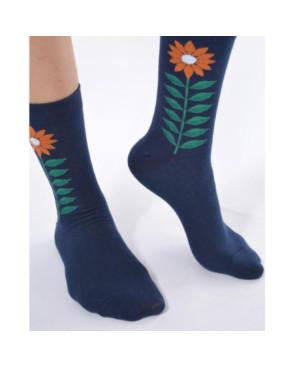 Chaussettes tendance sympas à fleurs psychédéliques