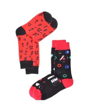Duo de Chaussettes ludique notes et cartes