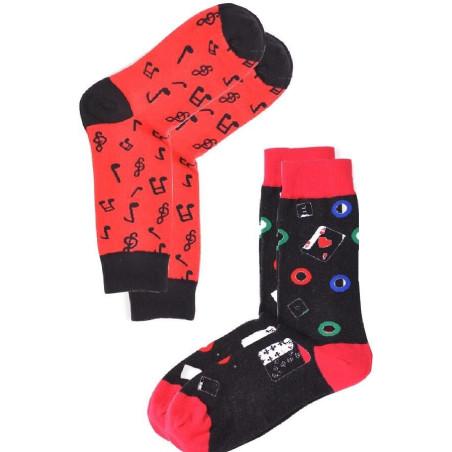 Duo de Chaussettes ludique notes et cartes