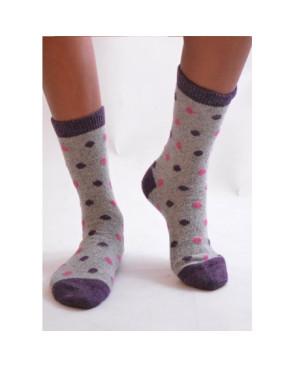 Chaussettes Laine et soie San Giacomo Grise