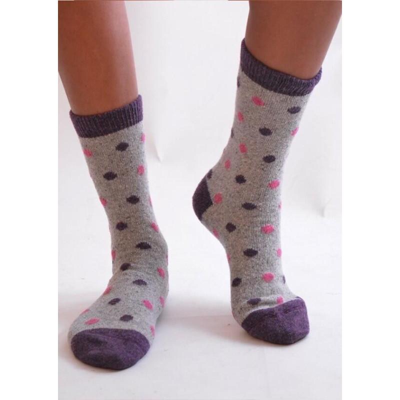 Chaussettes Laine et soie San Giacomo Grise