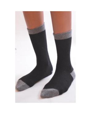 Chaussettes cachemire noire Sangiacomo