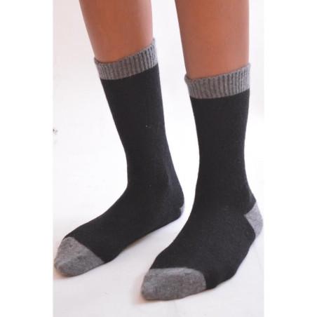 Chaussettes cachemire noire Sangiacomo