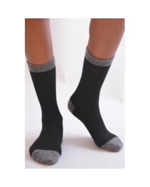 Chaussettes cachemire noire Sangiacomo