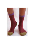 Chaussettes laine et soie bordeau San Giacomo