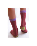 Chaussettes laine et soie bordeau San Giacomo