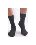 Chaussettes San giacomo Laine et cachemire noire bord lurex
