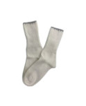Chaussettes San giacomo Laine et cachemire noire bord lurex