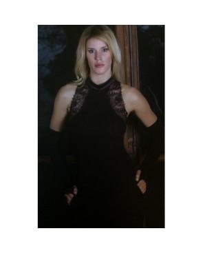 Top Laine et soie chic dentelle