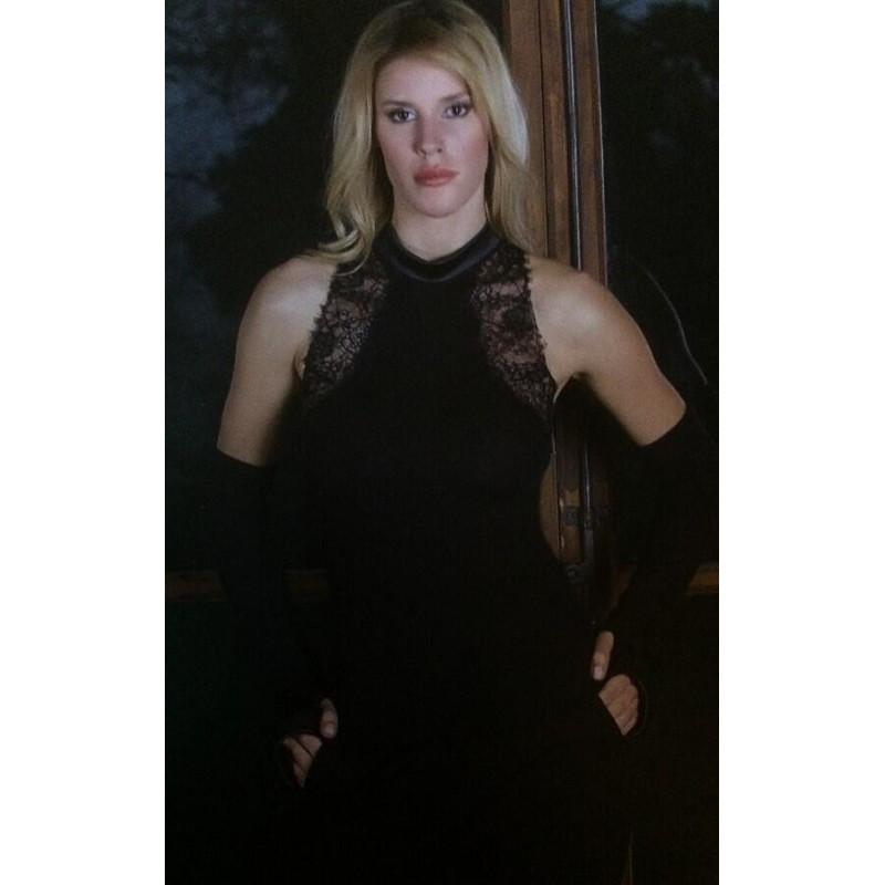 Top Laine et soie chic dentelle