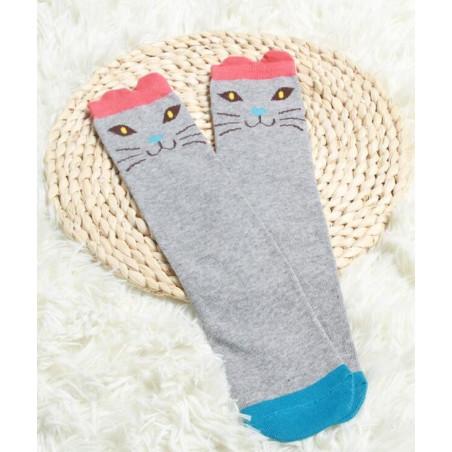 Chaussettes Chaton Gris rigolo