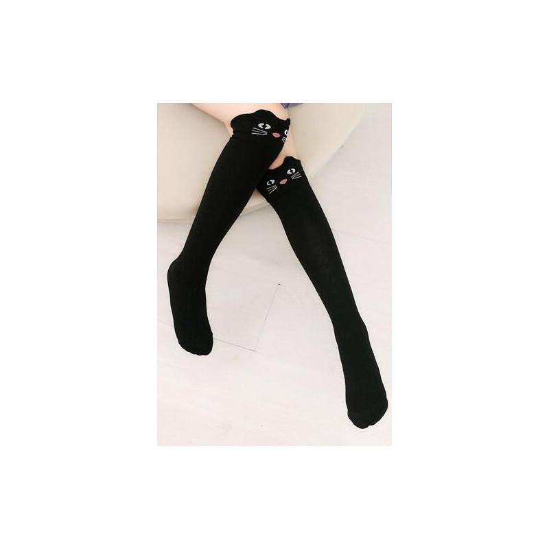 chaussettes Chats noires rigolos