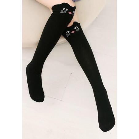 chaussettes Chats noires rigolos
