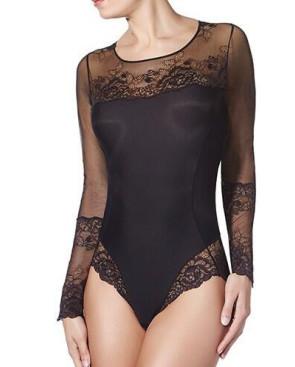Body Greta dentelle manches Longues  Janira Noir