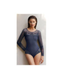 Body Greta dentelle manches Longues  Janira Noir