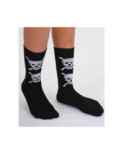 Chaussettes Macahel fm noires cranes blancs