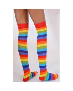  Jambières coton rayures tendance arc en ciel