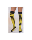 Jambières noires rayures jaunes Macahel coton