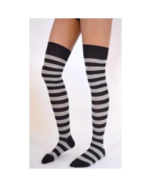 Jambières Macahel rayures noires et grises