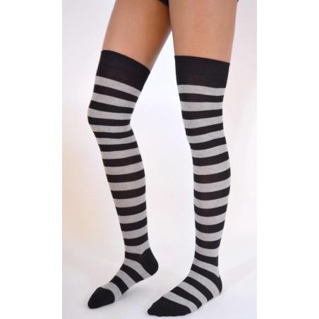 Jambières Macahel rayures noires et grises