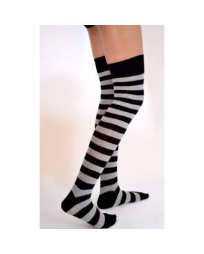  Jambières coton rayures noires et grises tendance