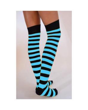 Jambières Macahel rayures noires et turquoise