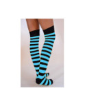 Jambières Macahel rayures noires et turquoise