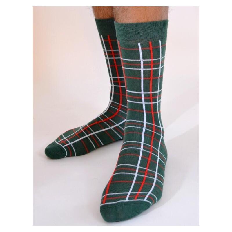 chaussettes Macahel hom Ecossaises vertes