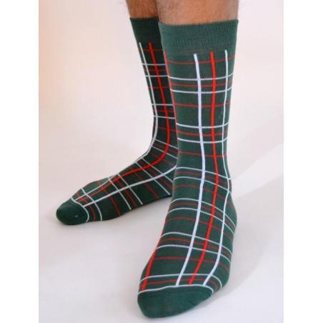 chaussettes Macahel hom Ecossaises vertes