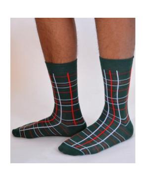 chaussettes Macahel hom Ecossaises vertes