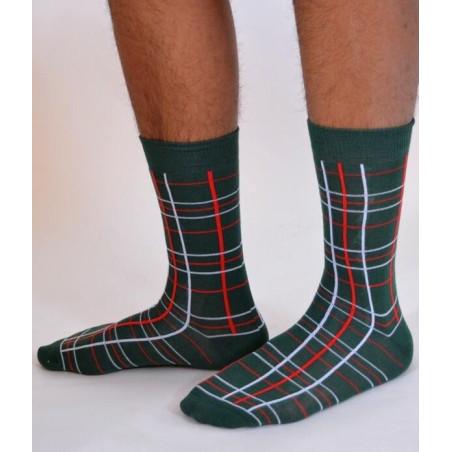 chaussettes Macahel hom Ecossaises vertes