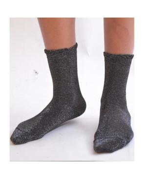 Fines chaussettes lurex argenté