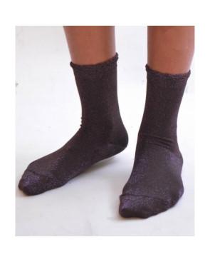 Fines chaussettes lurex violine