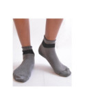 Socquette argentée Revers lurex