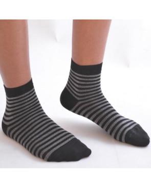 chaussettes lurex rayures argenté