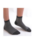 chaussettes lurex rayures argenté
