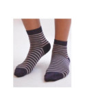 Chaussettes rayures lurex violine