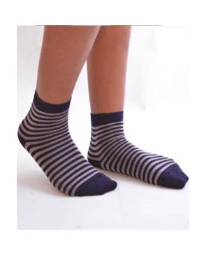 Chaussettes rayures lurex violine