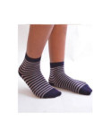 Chaussettes rayures lurex violine