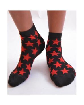 Chaussettes lurex étoiles Rouge