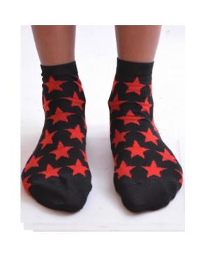 Chaussettes lurex étoiles Rouge