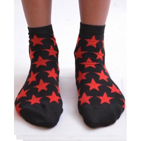 Chaussettes lurex étoiles Rouge