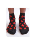 Chaussettes lurex étoiles Rouge