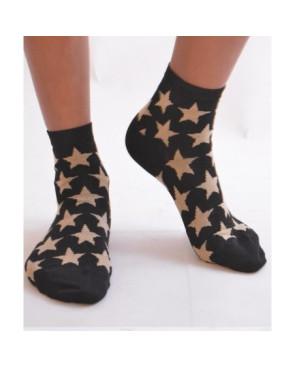 Chaussettes lurex étoiles or
