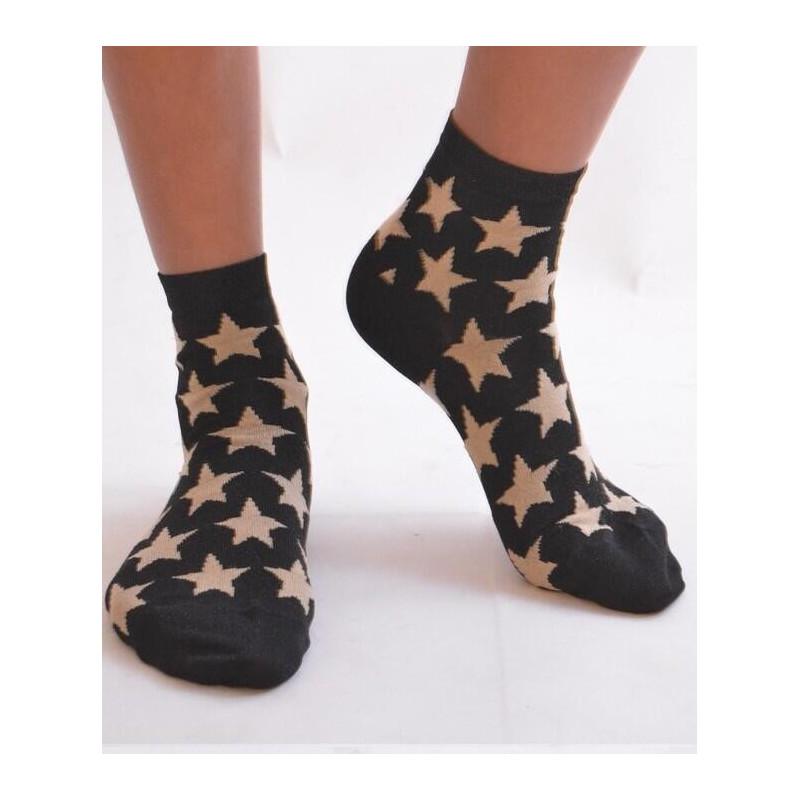 Chaussettes lurex étoiles or