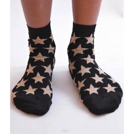 Chaussettes lurex étoiles or