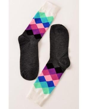  Coffret de Chaussettes losanges multi gris