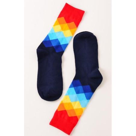 Chaussettes losanges multi Blue