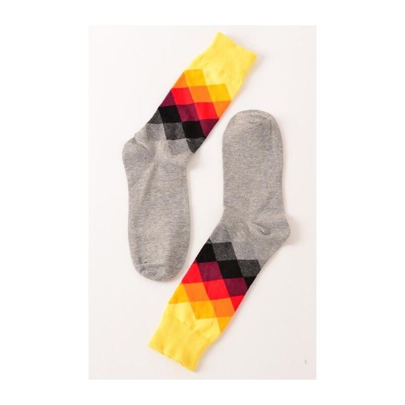 Chaussettes losanges multi noir